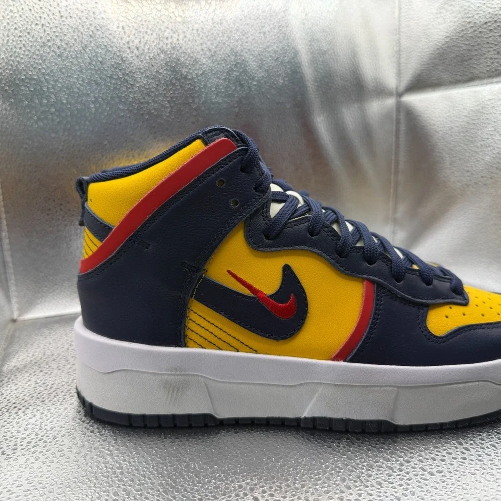 Size 8 Nike‎ Dunk High Up Rebel Michigan Yellow Black Woman Sneakers DH3718-701